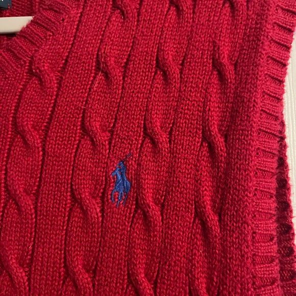ralph lauren s-m red sweater vest! - Picture 5 of 7